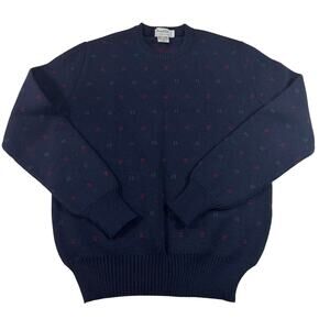 Vintage Marshall Field’s 100% Pure Wool Sweater, Navy Blue Men’s S/M